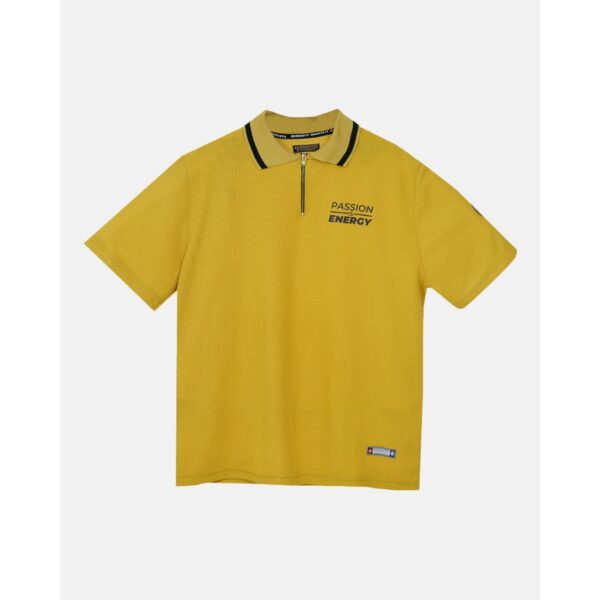 POLO SHIRT WITH MOCKNECK ZIPPER TEAM WEAR UNGGUL FC YELLOW