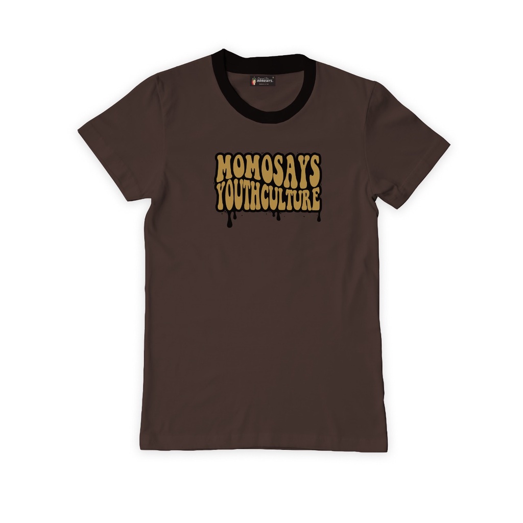 TYPO COCKPI BROWN T-SHIRT MOMOSAYS COLLECTION VOL 7