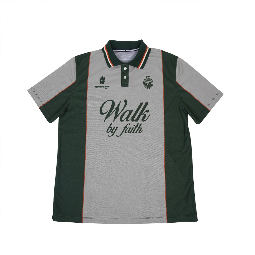 KAOS PRINTED POLO HIJAU ABU