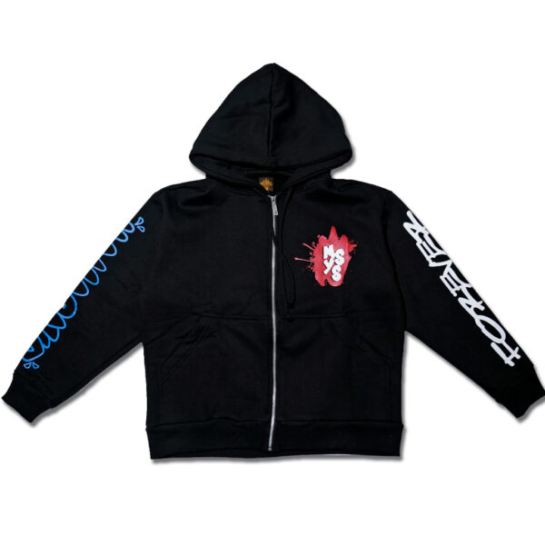 HOODIE ZIPPER MINI ARTICLE BLACK MOMOSAYS COLLECTION VOL 9.2