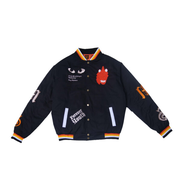 JAKET VARSITY HITAM RACER