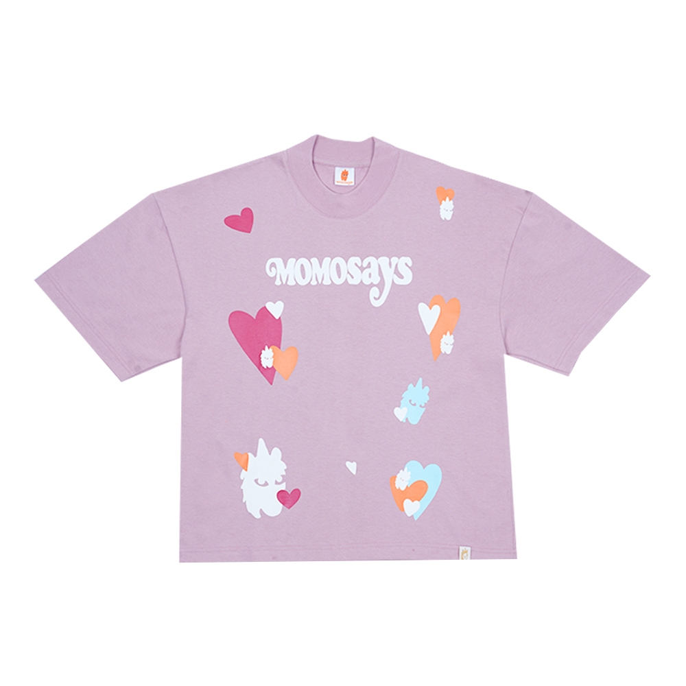 BOXY CUT HEARTS PINK