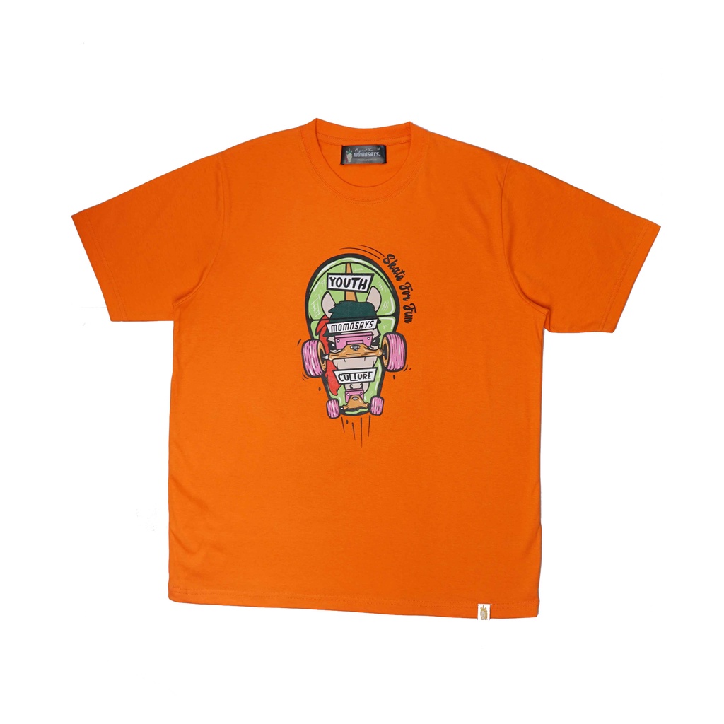 ORANGE SKATE T-SHIRT MOMOSAYS COLLECTION VOL 7