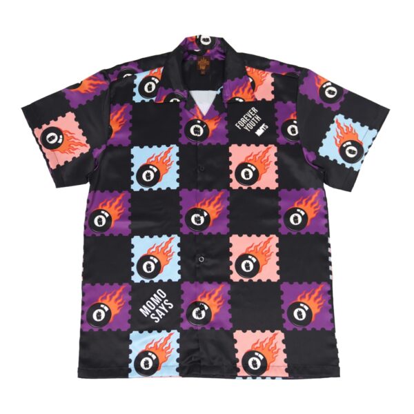PRINTED SHIRT BILLIARD BLACK PURPLE MOMOSAYS COLLECTION VOL 11