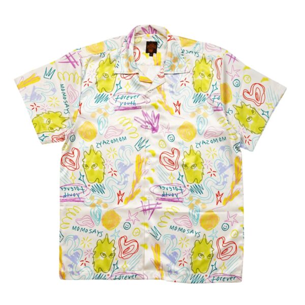 PRINTED SHIRT ABSTRACT CREAM MOMOSAYS COLLECTION VOL 12