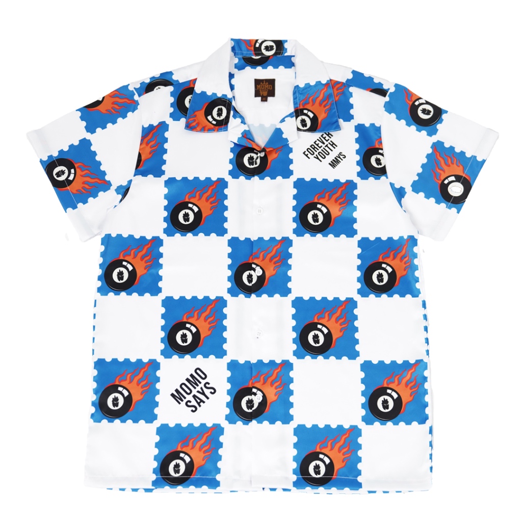 PRINTED SHIRT BILLIARD WHITE CHECK MOMOSAYS COLLECTION VOL 11
