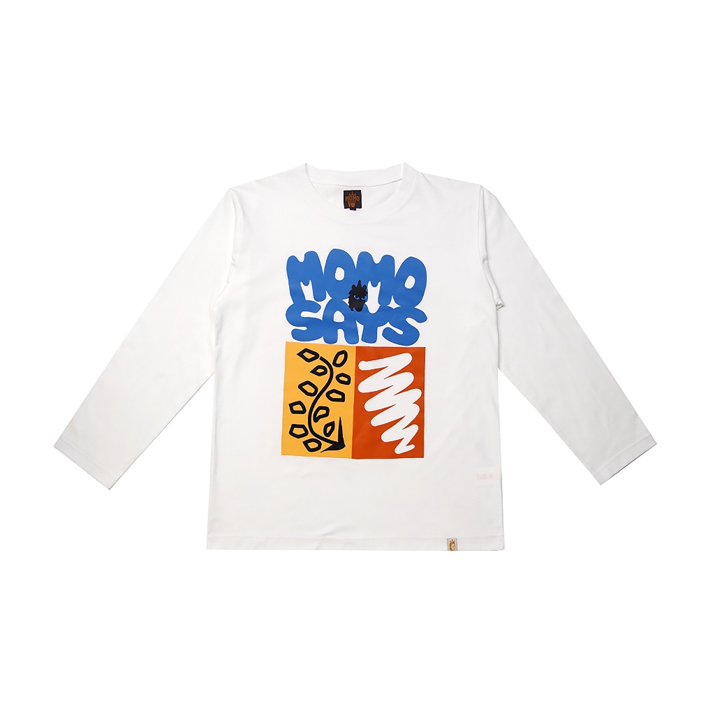 LONGSLEEVE WHITE MOMOSAYS COLLECTION VOL 12