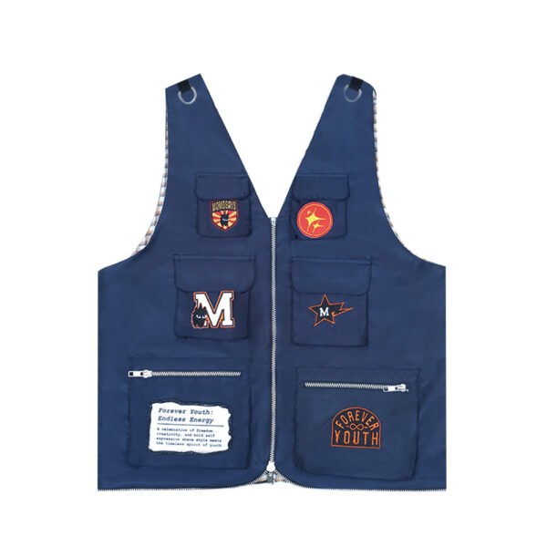 MOMOSAYS REVERSIBLE TOTE VEST NAVY